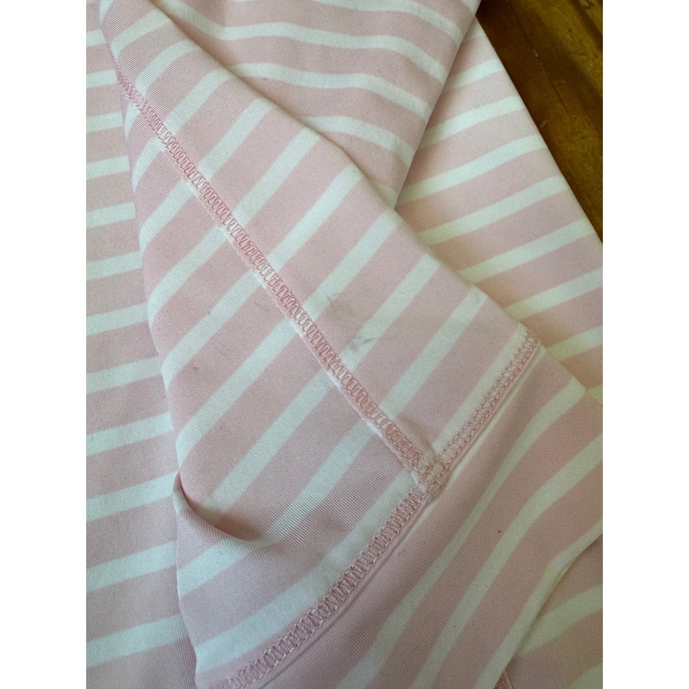 Vineyard Vines Womens Shep Shirt Pink White Striped Quarter Zip Pullover Large - Picture 11 of 12
